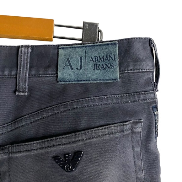 Armani Exchange Men's Gray Slim Fit Button Fly Denim Jeans - Picture 9 of 10